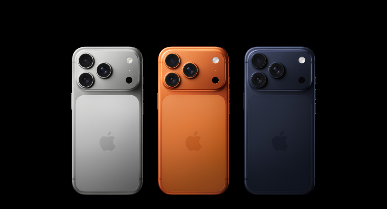 Apple iPhone 17 Pro in three finishes