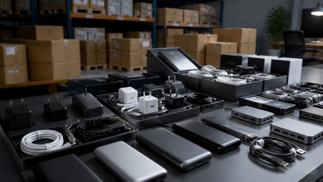 Mixed wholesale cartons of phones and charging accessories